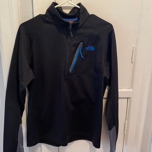 North face black with royal blue trim quarter zip - men’s medium